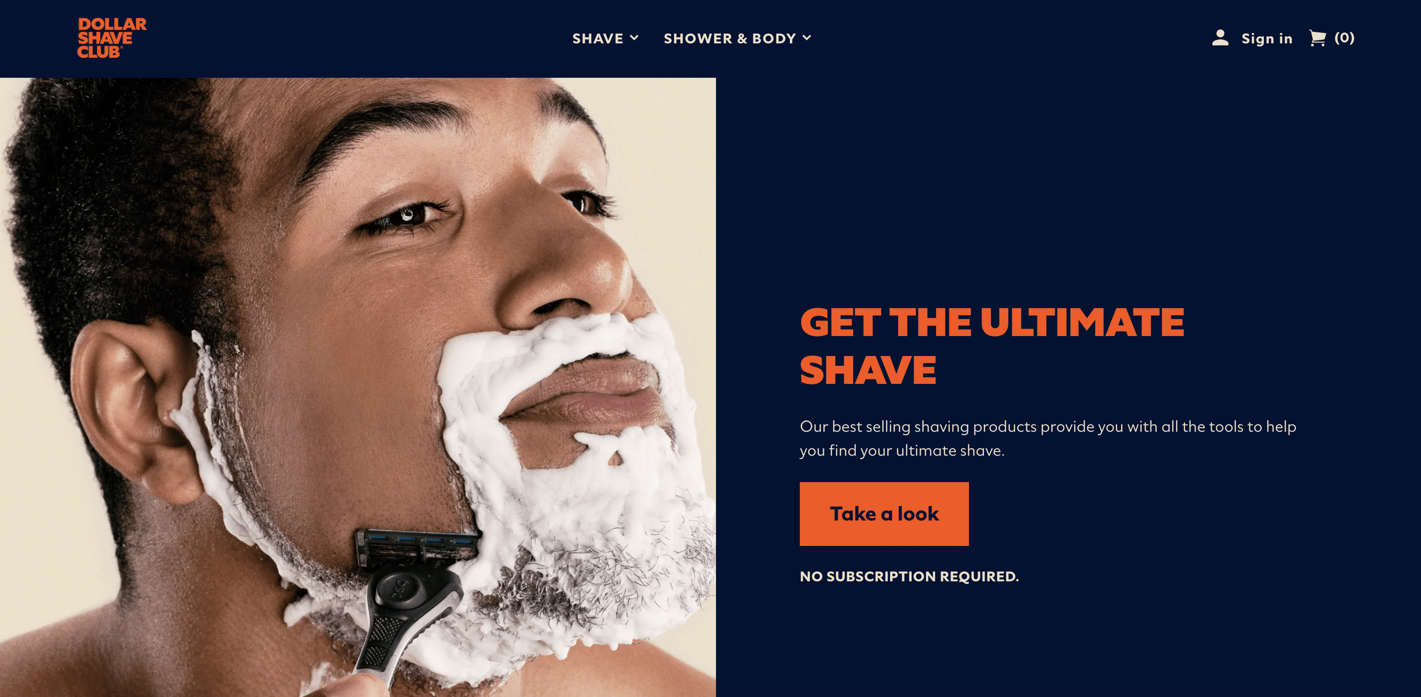 Audiense blog - Dollar Shave Club web