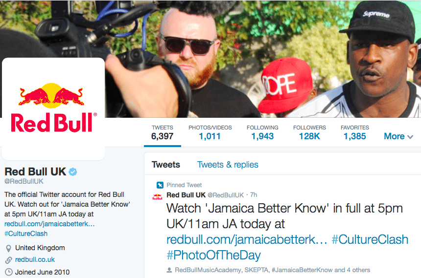 Red Bull Branded Content Marketing Twitter Strategy