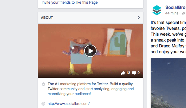 Facebook Video About Me Bio Pages Embed