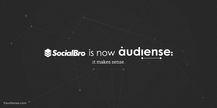 SocialBro Is Now Audiense Rename New Name Rebrand identity company change social media data marketing