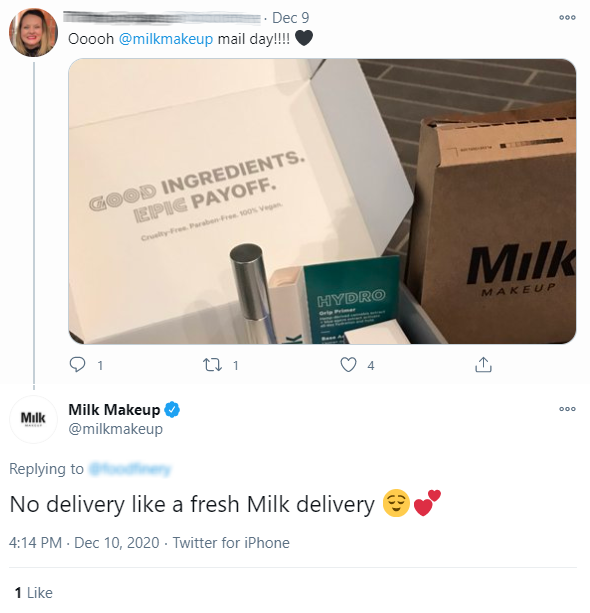 Audiense blog - Milk Makeup Twitter