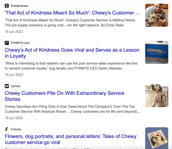 Audiense blog - Chewy positive free PR 