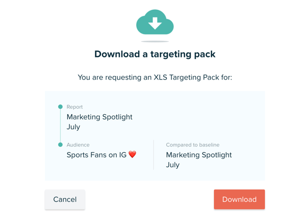 Audiense blog - Targeting Pack feature - Download