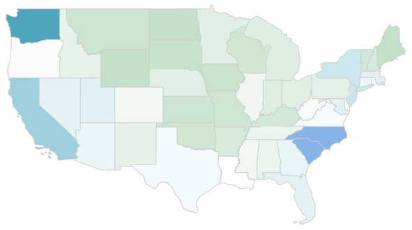 Soprism geolocation US map