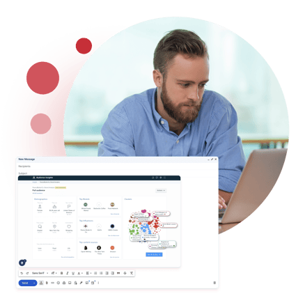 Audiense blog image - man sending an email