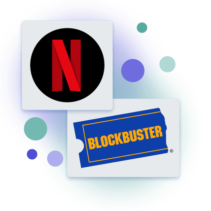 Image - Blockbuster and Netflix logos