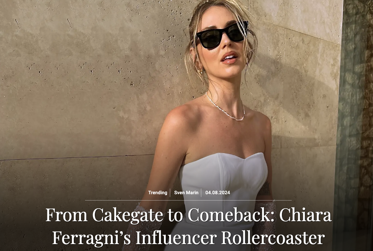 Audiense blog - image - Chiara Ferragni's Influencer Rollercoaster