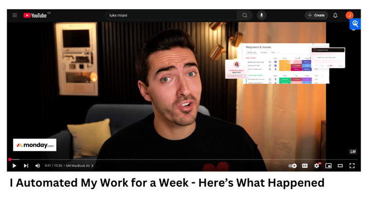 Audiense blog - image - concept of a video for Monday.com