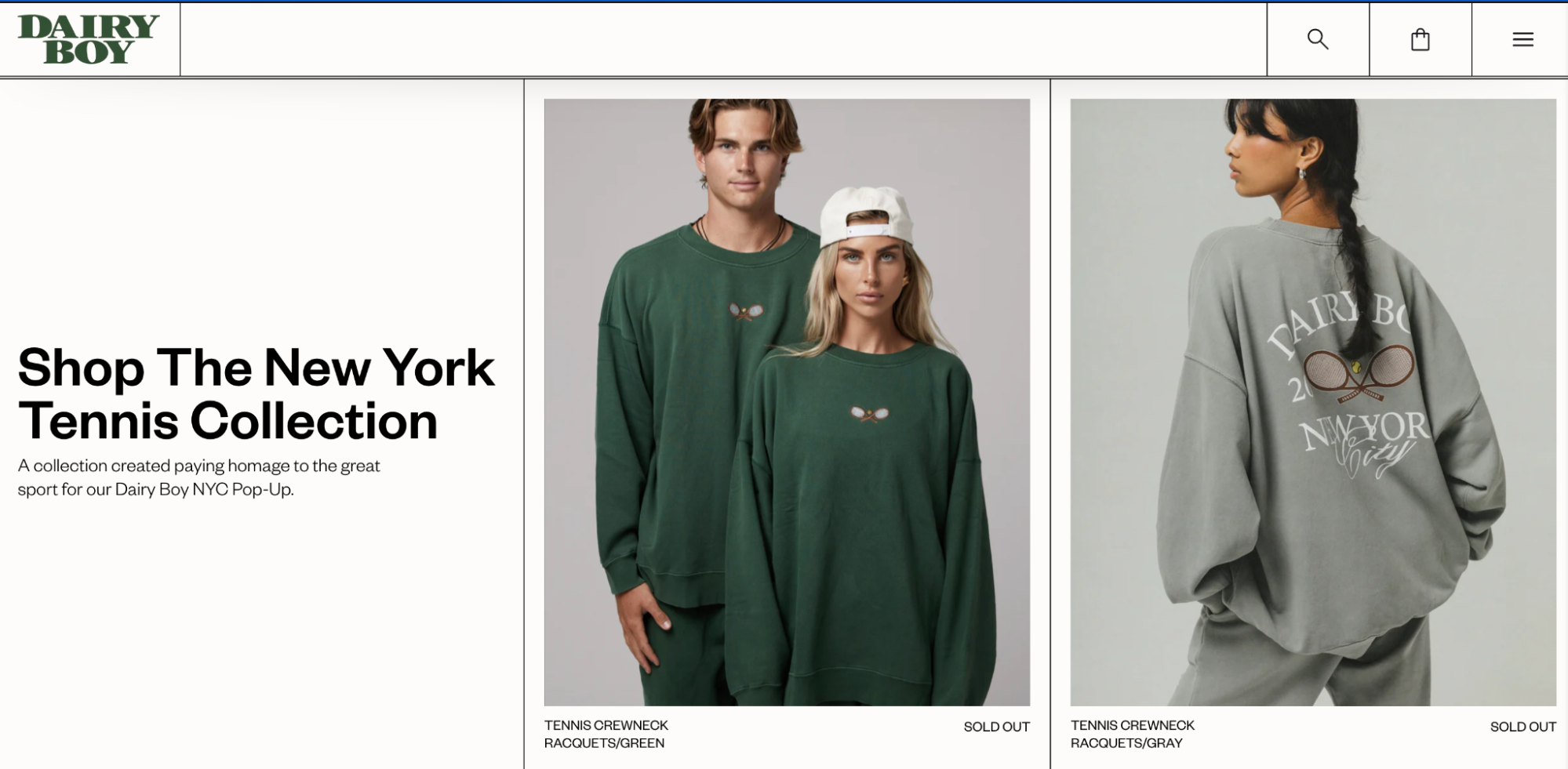 Audiense blog - image - Dairy Boy. tennis collection