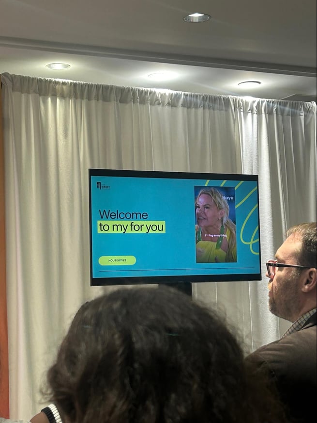 Audiense blog - image - Nick Borenstein showed his own FYP - MeltWater Summit