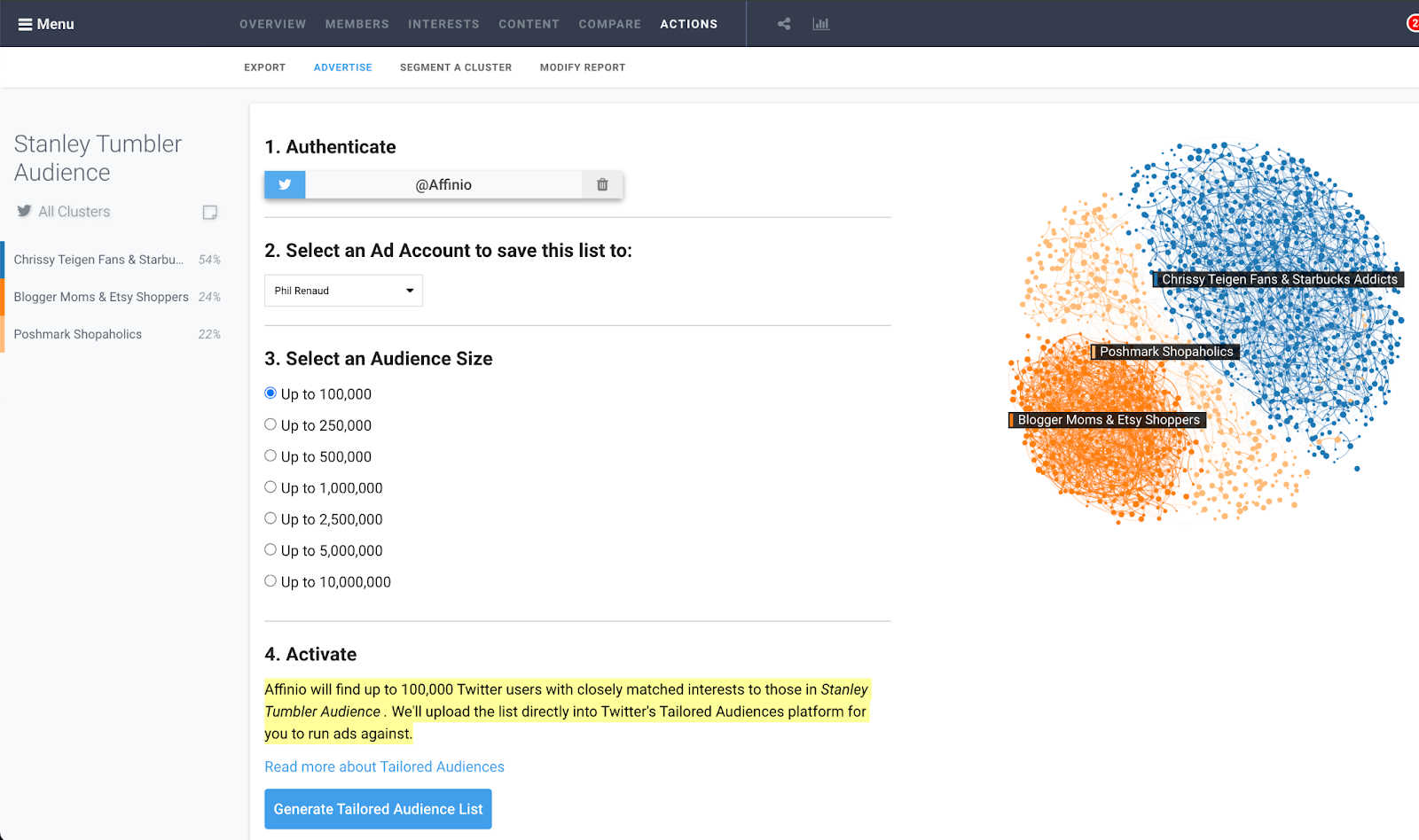 Audiense blog - utilisez Affinio pour trouver jusqu'à 1 million d'utilisateurs de Twitter