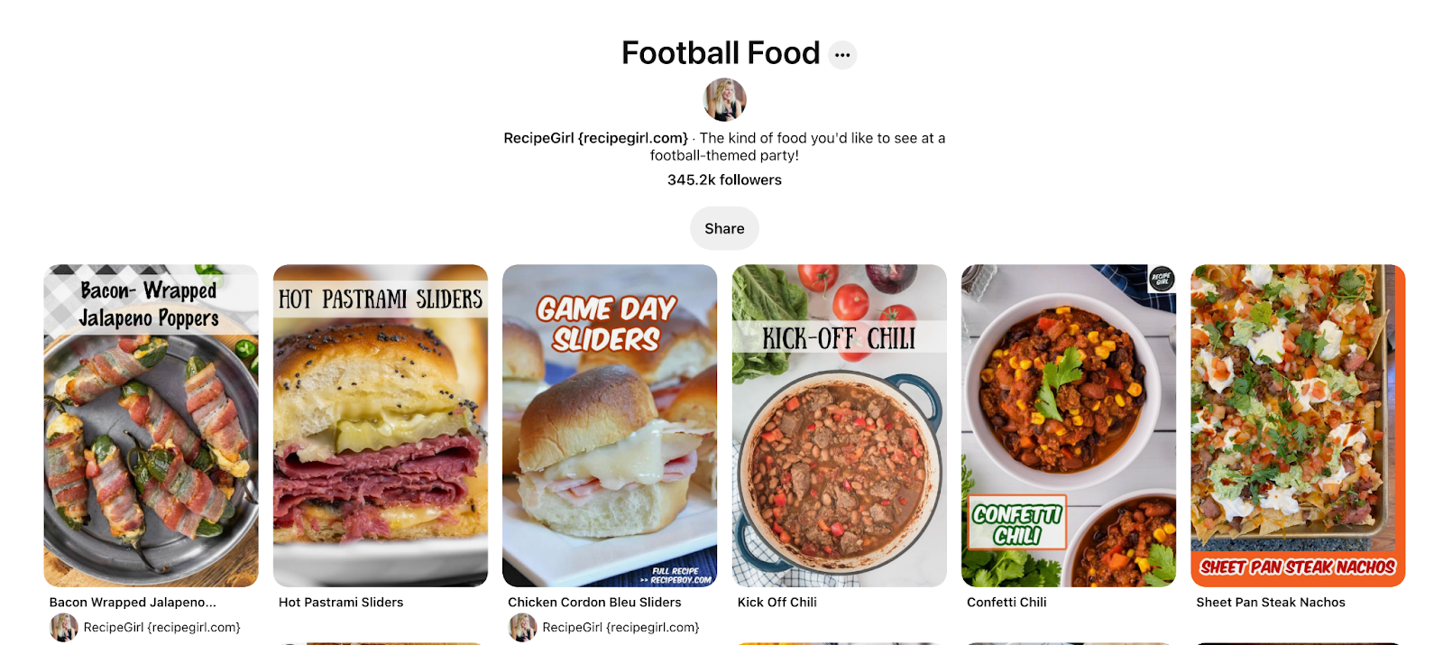 Audiense blog - Pinterest - Football food