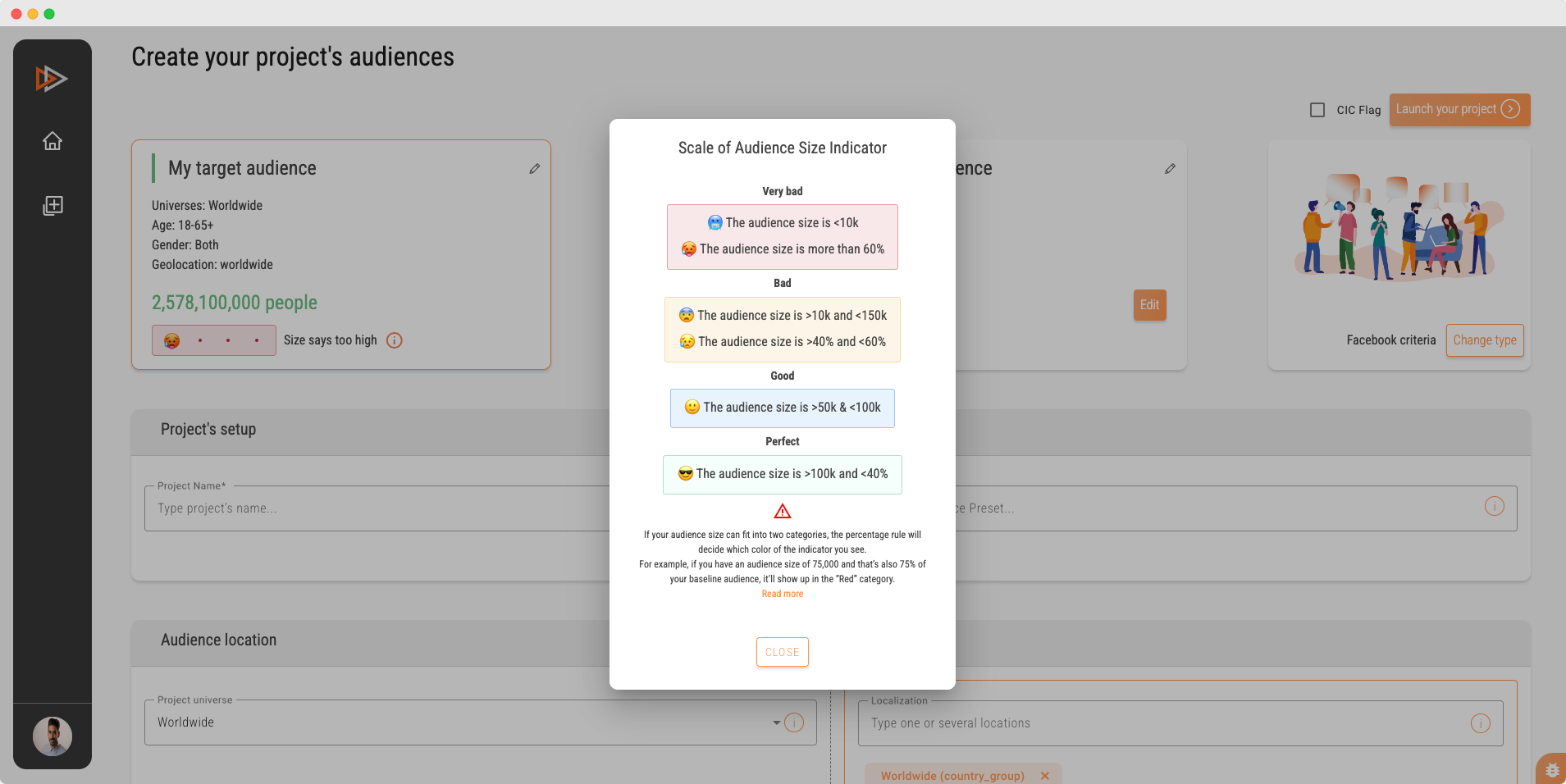 Audiense blog - A new audience size indicator in Soprism