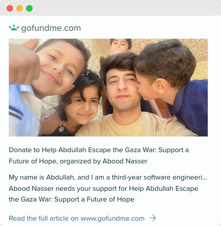 Audiense blog - image - gofundme page