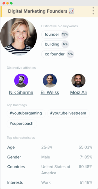 Audiense blog - image - Digital Marketing Founders segment 