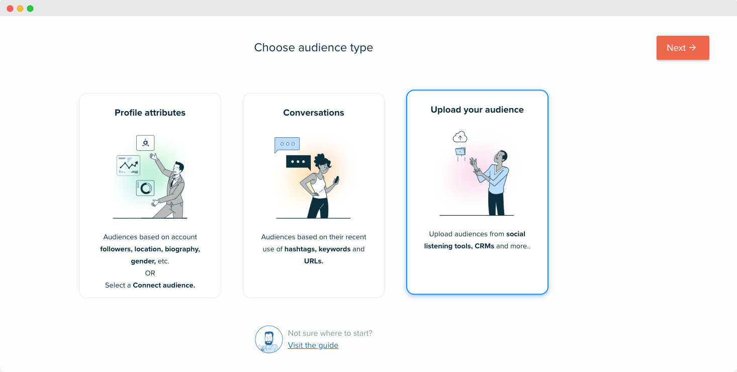 Audiense blog - image - choose audience type - Audiense Insights