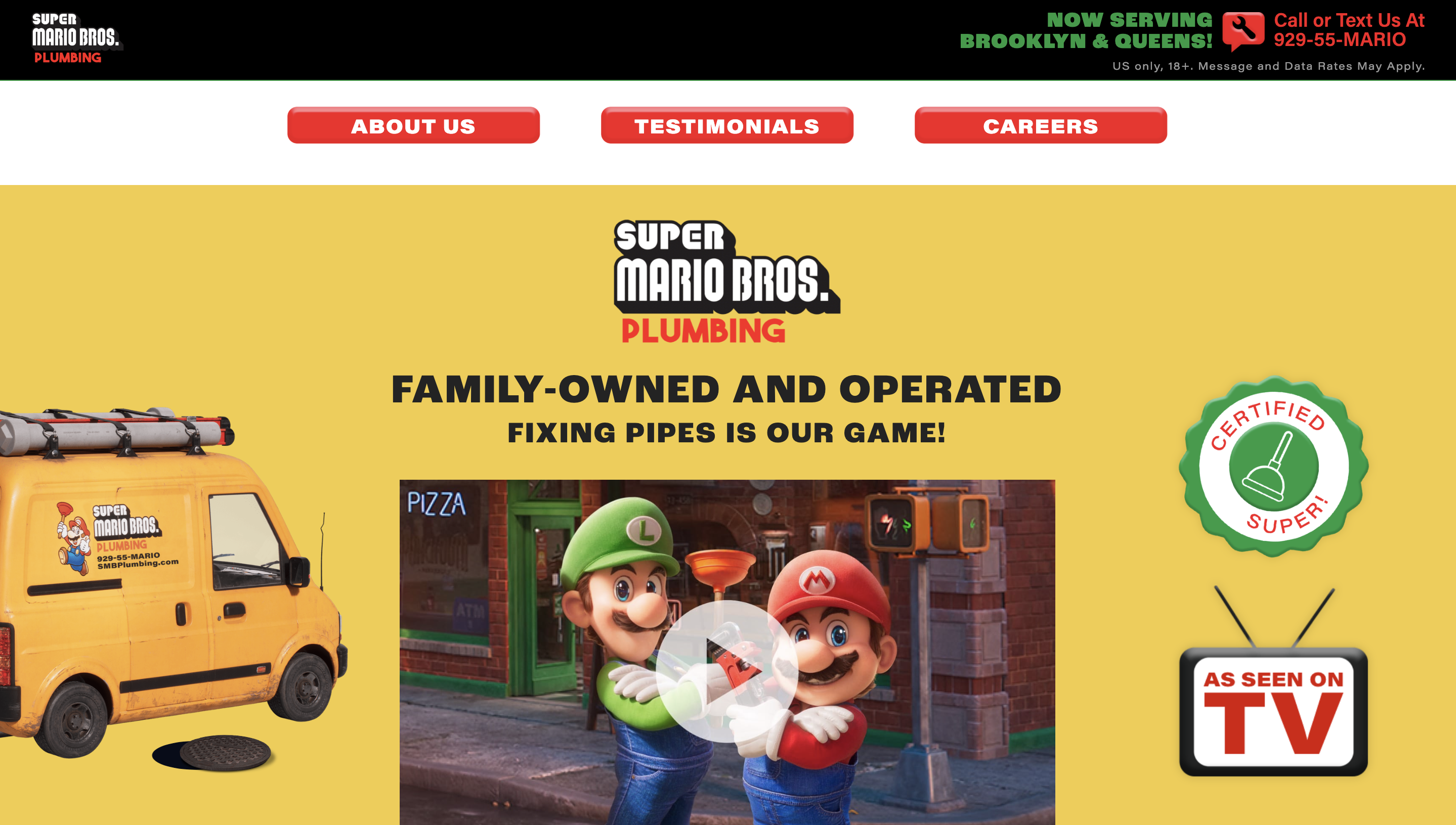 Audiense blog - mock website promoting Super Mario Bros