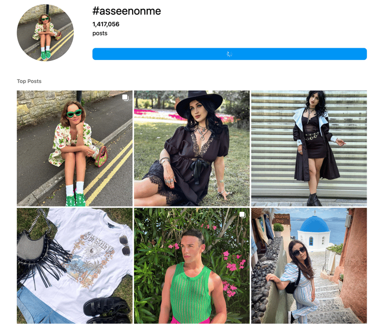 Audiense blog - hashtag #AsSeenOnMe