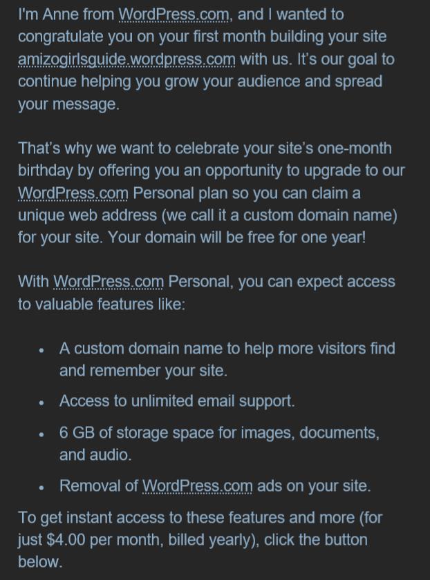 Audiense blog - WordPress welcoming new users and easing them into the experience
